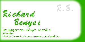 richard benyei business card