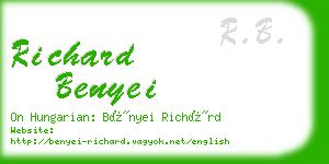 richard benyei business card